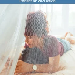 Bed Canopy Cotton Loft Solid Kids Collapsible Round Hoop Sheer Mosquito Netting Girls Bed Canopy