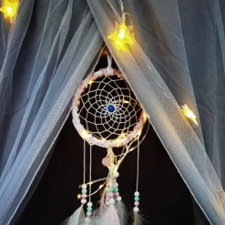 Bed Canopy for Kids Double Layer Princess Round Dome Children Dreamy Mosquito Net Bedding Girls Room Castle Play Tent Hanging House Decor Reading Nook Canopies