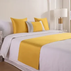 Bed Runner Bed Scarf, Jacquard Decorative Bed Scarf for Home Hotel Bedspreads Scarves Protection Modern Solid Bed Runner for Foot of Bed Home Bedroom Bedding Decoration