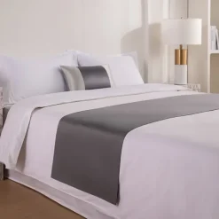 Bed Runner Bed Scarf, Jacquard Decorative Bed Scarf for Home Hotel Bedspreads Scarves Protection Modern Solid Bed Runner for Foot of Bed Home Bedroom Bedding Decoration
