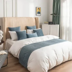 Bed Runner Bed Scarf, Velvet Decorative Bed Scarf for Home Hotel Bedspreads Scarves Protection Modern Solid Bed Runner for Foot of Bed Home Bedroom Bedding Decoration