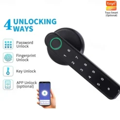 Bedroom Door Double Row Graffiti Smart Lock Home Indoor Wooden Door Fingerprint Lock Office Electronic Password Door Lock