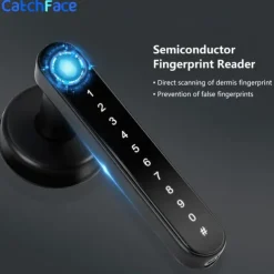 Bedroom Door Double Row Graffiti Smart Lock Home Indoor Wooden Door Fingerprint Lock Office Electronic Password Door Lock