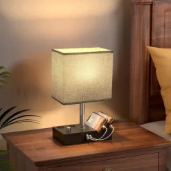 Bedroom Table Lamp American Simple Nordic Knob Dimming Mobile Phone Bracket Usbc Rechargeable Bedside Lamp