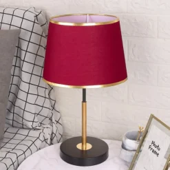 Bedside Table Lamp,Desk Lamps Modern Light Luxury Leather Table Lamp Hotel Bedroom Bedside Lamp American Decorative Table Lamps Nightstand Lamp Bedroom