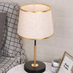 Bedside Table Lamp,Desk Lamps Modern Light Luxury Leather Table Lamp Hotel Bedroom Bedside Lamp American Decorative Table Lamps Nightstand Lamp Bedroom