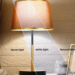 Bedside Table Lamp,Desk Lamps Modern Light Luxury Leather Table Lamp Hotel Bedroom Bedside Lamp American Decorative Table Lamps Nightstand Lamp Bedroom