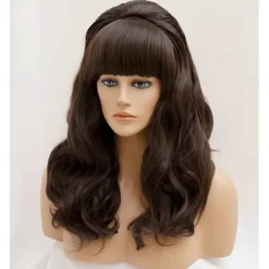 Beehive Wigs Long Wavy Blonde Wig with Bang Big Bouffant for Women fits 80s or Party Halloween Wigs