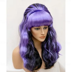 Beehive Wigs Long Wavy Blonde Wig with Bang Big Bouffant for Women fits 80s or Party Halloween Wigs