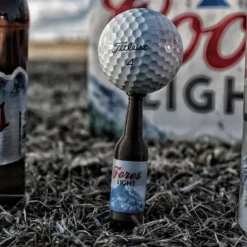 Beer Bottle Golf Tees - Christmas Golf Gift For Man or Woman - Virtually Unbreakable Golf Tee - Great for Christmas and Birthday Presents