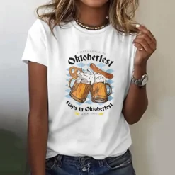 Beer Cosplay Costume T-shirt Print Beer Classic Street Style For Women's Adults' Carnival Oktoberfest Beer Hot Stamping Party Casual Daily