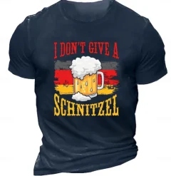 Beer Cosplay Costume T-shirt Print Classic Street Style For Men's Adults' Carnival Oktoberfest Beer Hot Stamping Party Casual Daily