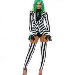 Beetlejuice Beetlejuice Outfits Stockings Cosplay Costume Movie Cosplay for Women's Adults Halloween Carnival Performance Party