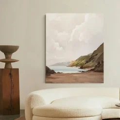 Beige Brown Painting handmade Brown wabi sabi artwork oil painting hand painted Textured Oil Painting Beige Oil Painting brown Abstract Canvas Art Modern Horizontal decor art