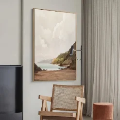 Beige Brown Painting handmade Brown wabi sabi artwork oil painting hand painted Textured Oil Painting Beige Oil Painting brown Abstract Canvas Art Modern Horizontal decor art