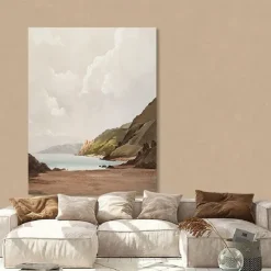 Beige Brown Painting handmade Brown wabi sabi artwork oil painting hand painted Textured Oil Painting Beige Oil Painting brown Abstract Canvas Art Modern Horizontal decor art