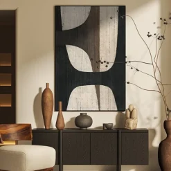 Beige Wabi Sabi oil painting handmade Wall Art Brown Beige Abstract Painting Large Black Minimalist painting Wall Art Beige Textured Canvas Painting Neutral Wall Art Decor paintings