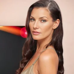 Bella Hadid Inspired Wigs Synthetic Wig Body Wave Asymmetrical Wig Long Dark Brown Synthetic Hair Women's Fashionable Design Soft Natural Brown