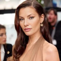 Bella Hadid Inspired Wigs Synthetic Wig Body Wave Asymmetrical Wig Long Dark Brown Synthetic Hair Women's Fashionable Design Soft Natural Brown