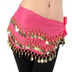 Belly Dance Adult Waist Chain Indian Dance Waist Chain Square Dance Waist Decoration Wave Chiffon Waist Chain