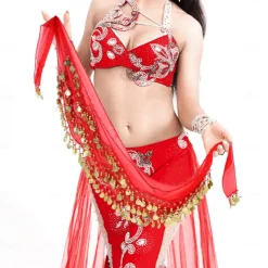 Belly Dance Adult Waist Chain Indian Dance Waist Chain Square Dance Waist Decoration Wave Chiffon Waist Chain