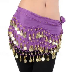 Belly Dance Adult Waist Chain Indian Dance Waist Chain Square Dance Waist Decoration Wave Chiffon Waist Chain