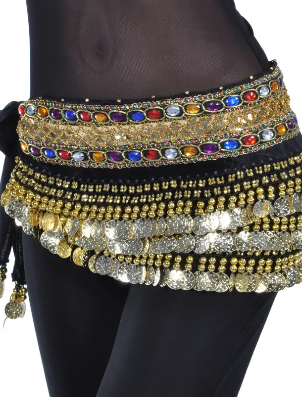 Belly Dance Coin Beading Crystals / Rhinestones Women's Training Polyester