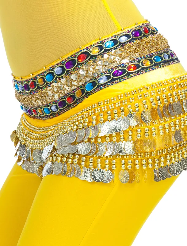 Belly Dance Coin Beading Crystals / Rhinestones Women's Training Polyester