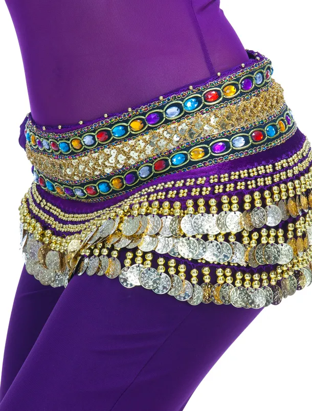 Belly Dance Coin Beading Crystals / Rhinestones Women's Training Polyester