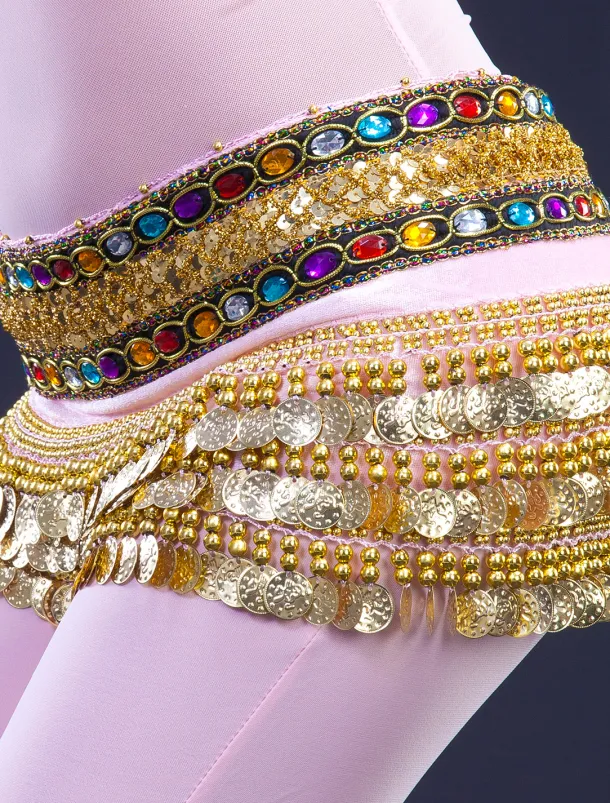 Belly Dance Coin Beading Crystals / Rhinestones Women's Training Polyester