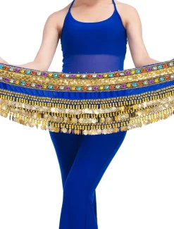 Belly Dance Coin Beading Crystals / Rhinestones Women's Training Polyester