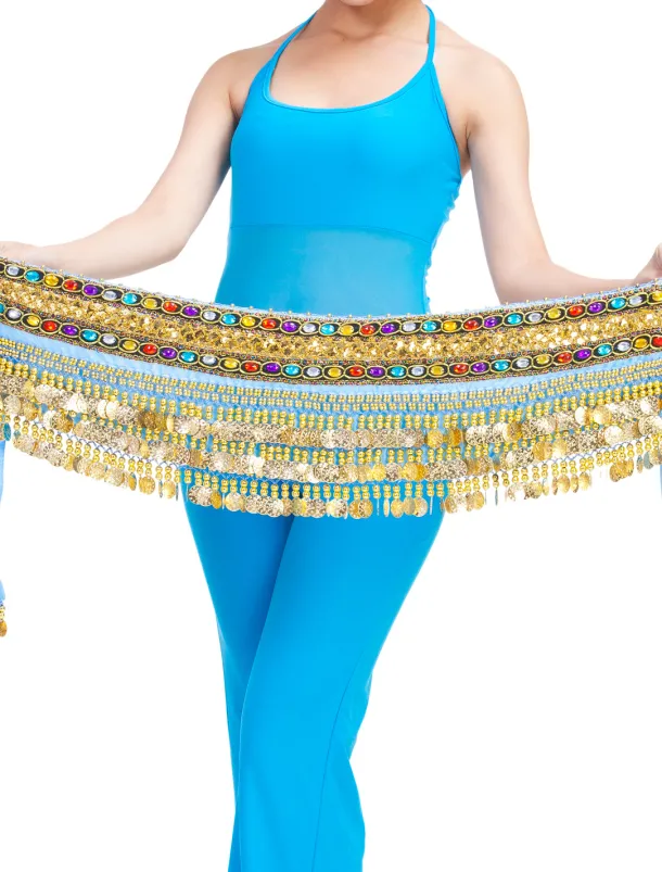 Belly Dance Coin Beading Crystals / Rhinestones Women's Training Polyester