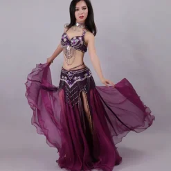 Belly Dance Costumes Skirts Crystals Carnival Wear / Rhinestones Paillette Women's Performance Training Sleeveless Dropped Polyester