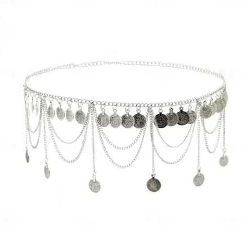 Belly Dance Dance Accessories Belt Metal Chain Gold Coin Silver Coin Women's Performance Training High Alloy