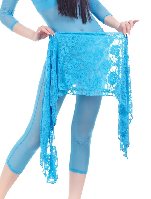 Belly Dance Hip Scarf Lace Women's Training Chiffon