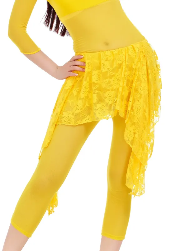 Belly Dance Hip Scarf Lace Women's Training Chiffon