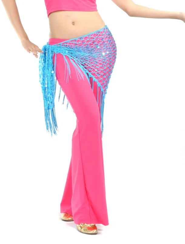 Belly Dance Hip Scarf Tassel Women's Training Chinlon