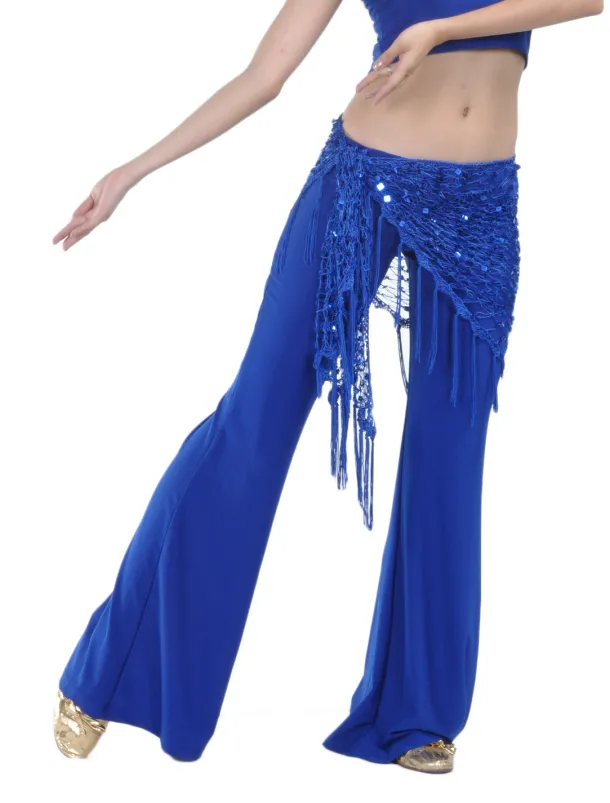 Belly Dance Hip Scarf Tassel Women's Training Chinlon
