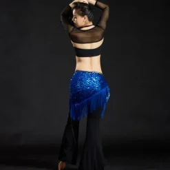 Belly Dance Hip Scarves Women's Performance Polyester Sequin / Tassel Hip Scarf