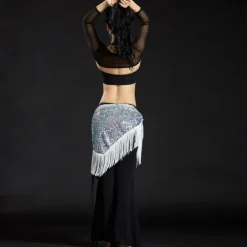Belly Dance Hip Scarves Women's Performance Polyester Sequin / Tassel Hip Scarf