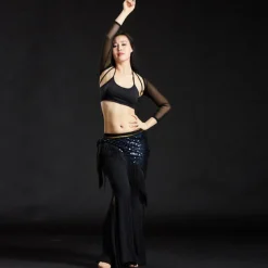 Belly Dance Hip Scarves Women's Performance Polyester Sequin / Tassel Hip Scarf