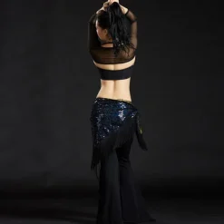 Belly Dance Hip Scarves Women's Performance Polyester Sequin / Tassel Hip Scarf