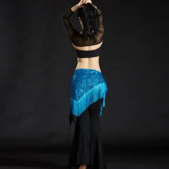Belly Dance Hip Scarves Women's Performance Polyester Sequin / Tassel Hip Scarf