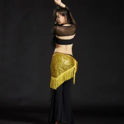 Belly Dance Hip Scarves Women's Performance Polyester Sequin / Tassel Hip Scarf