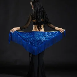 Belly Dance Hip Scarves Women's Performance Polyester Sequin / Tassel Hip Scarf