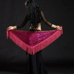 Belly Dance Hip Scarves Women's Performance Polyester Sequin / Tassel Hip Scarf