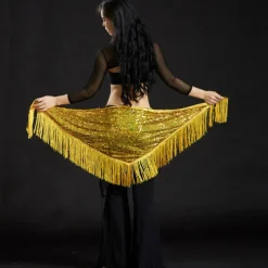 Belly Dance Hip Scarves Women's Performance Polyester Sequin / Tassel Hip Scarf