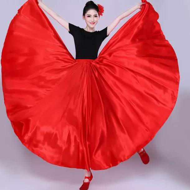 Belly Dance Latin Dance Ballroom Dance Skirts Pure Color Women's Performance Party High POLY