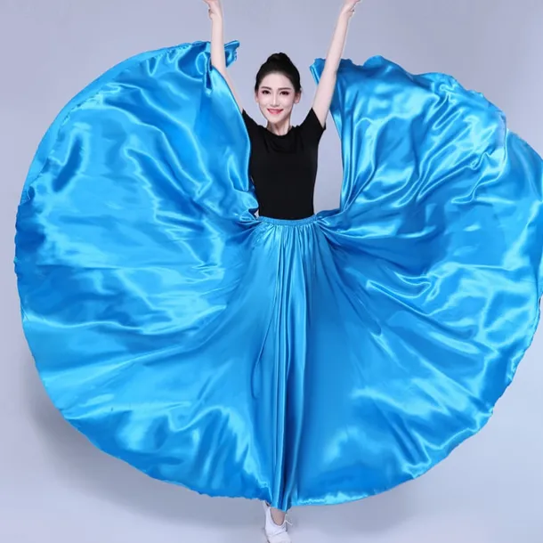Belly Dance Latin Dance Ballroom Dance Skirts Pure Color Women's Performance Party High POLY