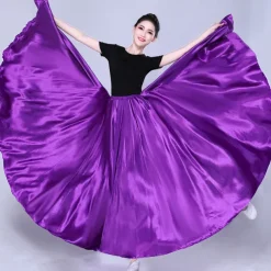 Belly Dance Latin Dance Ballroom Dance Skirts Pure Color Women's Performance Party High POLY